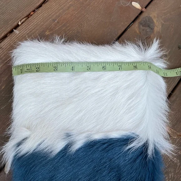 Frye X Anna Sui 2015 Colorblock Goat Fur Wedge Runway Boots EUC Size 8.5